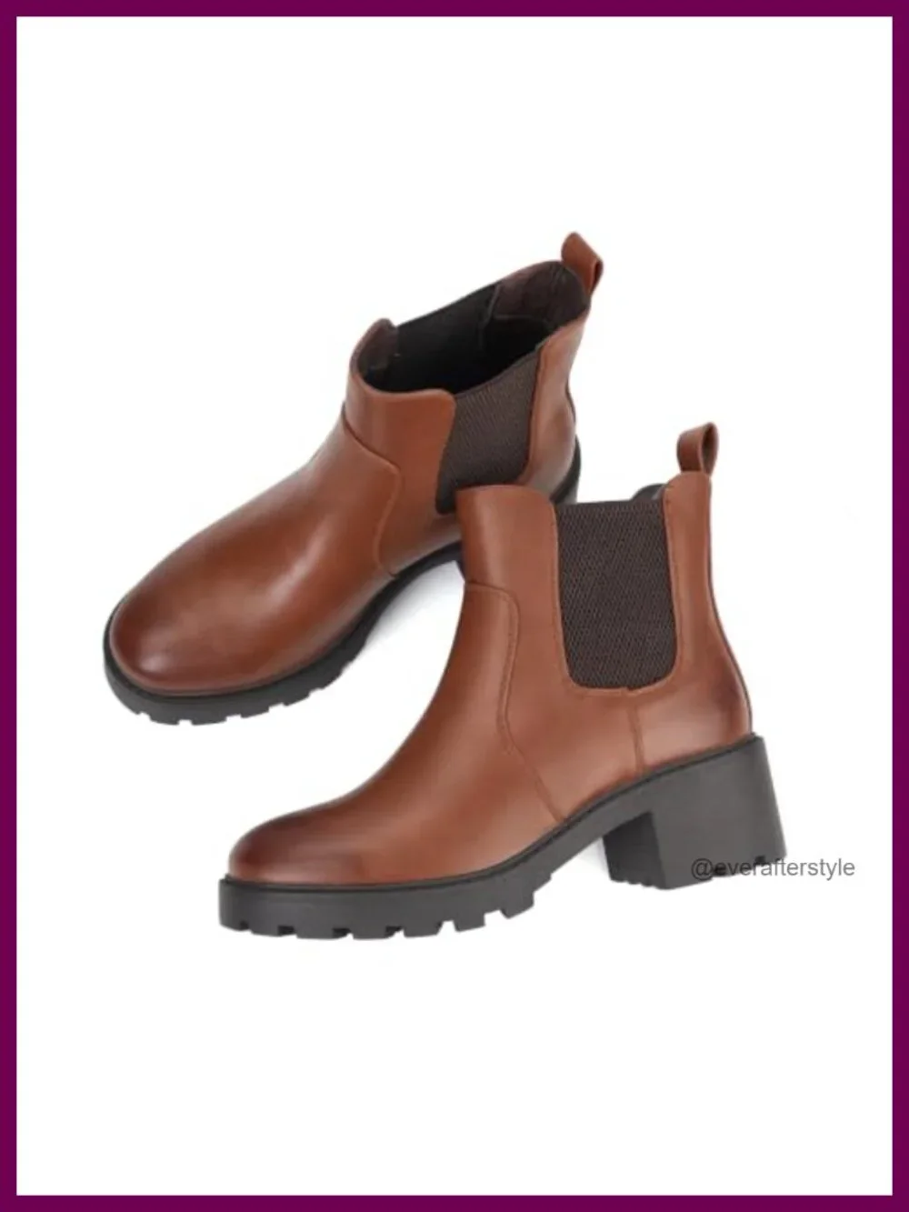 Women's Chelsea Ankle Boots Platform Chunky Heel Lug Sole Slip-On Booties